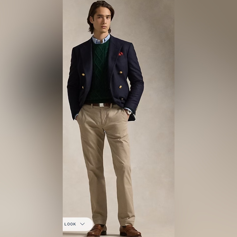 Polo Ralph Lauren Vintage Pleated Cuffed Khaki Chino Pants